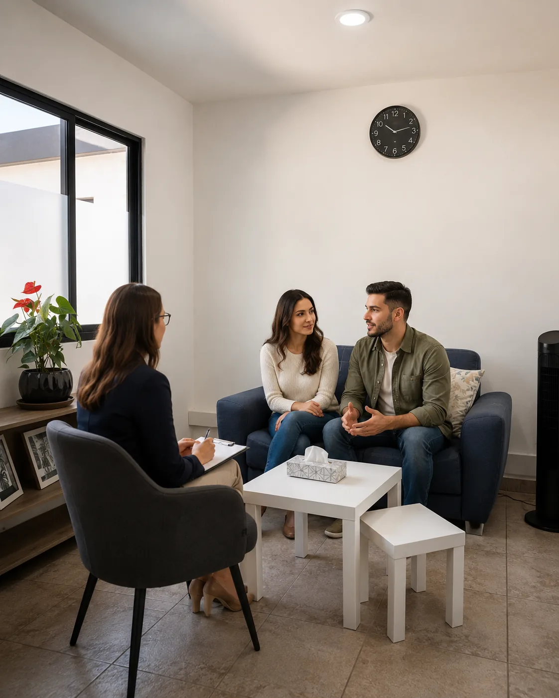 Sesión de terapia de pareja en Psicoterapia Integral Toluca